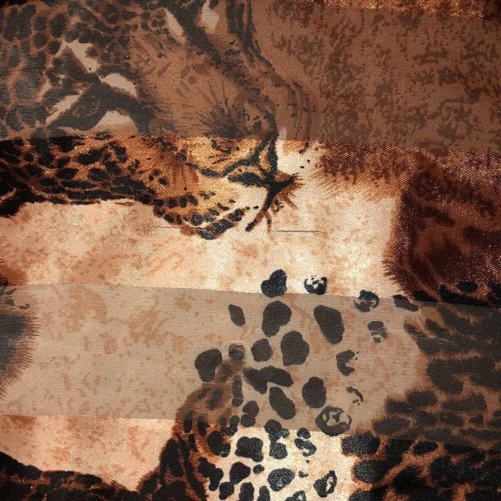 StripedâPolyester LeopardâPrintâScarf - Picture 7 of 11